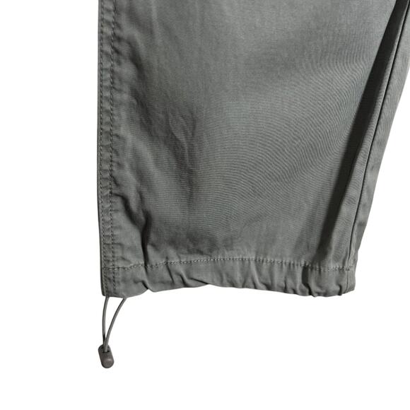 G1 G-One Goods Parachute Crop Pant SIZE 2 Gray Green Pull-Stop Ankle Cotton - Picture 12 of 12